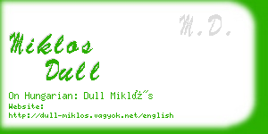 miklos dull business card